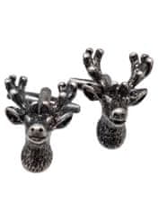 Chattier Pánské kovové manžetové knoflíky Deer stříbrné