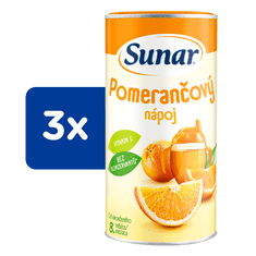 Sunar rozpustný nápoj pomerančový 3 x 200 g