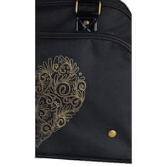 VERVELEY Přebalovací taška BABY ON BOARD Simply Premium + příslušenství, Black Gold Heart