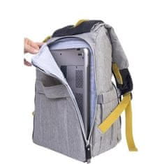 VERVELEY Přebalovací taška BABY ON BOARD FREESTYLE yellowstone, šedá / hořčicová