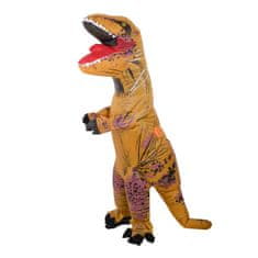 WOWO Nafukovací Dinosaurus T-REX Kostým pro Karneval, Velikost 1,5-1,9m, Barva Hnědá