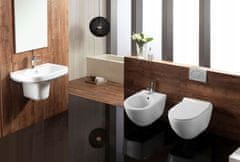 BPS-koupelny Závěsná WC mísa se SoftClose sedátkem REA CARTER RIMLESS, bílá