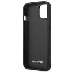 MERCEDES AMG AMHCP14SDOLBK hard silikonové pouzdro iPhone 14 6.1" black Leather Hot Stamped