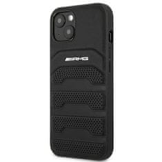 MERCEDES AMG AMHCP14MGSEBK hard silikonové pouzdro iPhone 14 PLUS 6.7" black Leather Debossed Lines