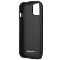 MERCEDES AMG AMHCP14MGSEBK hard silikonové pouzdro iPhone 14 PLUS 6.7" black Leather Debossed Lines