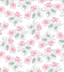Luna Dámské pyžamo LUNA kód 476 růžové bílé s květinami XL