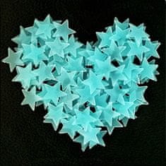 IZMAEL Fosforeskující Hvězdičky na stěnu-Typ2-Modrá KP6454