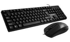 Dexxer drátová klávesnice + myš černá K70