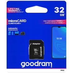 GoodRam Paměťová karta GOODRAM microSDHC 32GB + adaptér