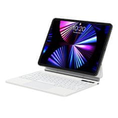 Greatstore Klávesnice a touchpad pro iPad Pro 12,9'' + magnetické pouzdro Brilliance - bílé