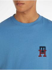 Tommy Hilfiger Modré pánské tričko Tommy Hilfiger S