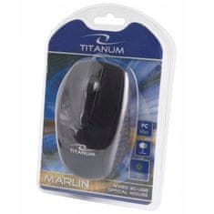 Titanum Myš optická Marlin 3D TM110K 1000 DPI černá