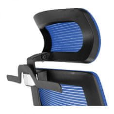 KUPŽIDLE Kancelářská ergonomická židle UNI — černá / modrá, nosnost 150 kg