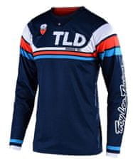 MUCKYNUTZ Cycling Downhill/MTB cyklistický dres Troy Lee modrý s pruhy