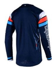 MUCKYNUTZ Cycling Downhill/MTB cyklistický dres Troy Lee modrý s pruhy