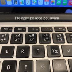 PremiumCord Přelepky na klávesnici, české - bílé