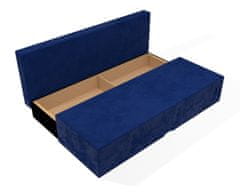 Čalounictví Králík Rozkládací pohovka Katarina s molitanovou matrací 10 cm, modrá, základní