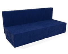 Čalounictví Králík Rozkládací pohovka Katarina s molitanovou matrací 14 cm, modrá, prémiový