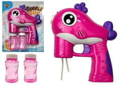 Pistole na mýdlové bubliny s baterií růžová