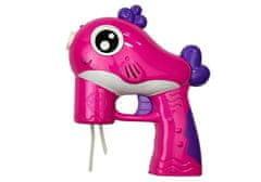 Pistole na mýdlové bubliny s baterií růžová
