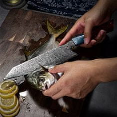IZMAEL Damaškový kuchyňský nůž Saltama-Paring/Bílá KP20106