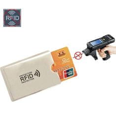 IZMAEL Ochranný obal na kartu RFID Izmael-Stříbrná KP22548