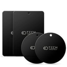 Tech-protect Metal Plate kovový plíšek na magnetický držák 4ks, černý