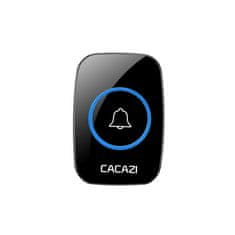 CACAZI A10 bezdrátový zvonek 1x přídavné tlačítko - černé