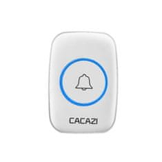 CACAZI A10 bezdrátový zvonek 1x přídavné tlačítko - bílé