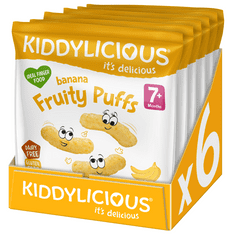 Kiddylicious Ovocné křupky - Banán 6x10g