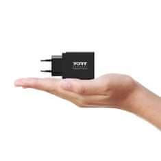 Port Designs PORT CONNECT Síťová nabíječka pro USB-C a USB-A, 45 W, černá