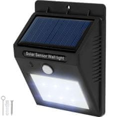 tectake 8 Venkovních nástěnných svítidel LED integrovaný solární panel a detektor pohybu