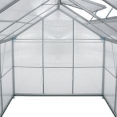 tectake Polykarbonátový skleník s pozinkovanou základnou