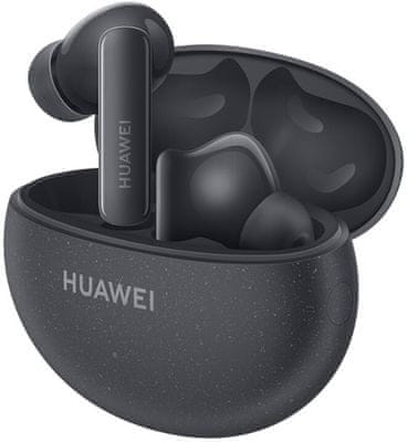 moderní bluetooth sluchátka huawei freebuds 5i handsfree anc technologie spouštění fotoaparátu výborný zvuk nabíjecí pouzdro mobilní aplikace