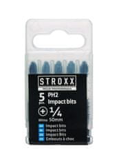 STROXX Sada bitů PH2 1/4“ x 50mm barevných - box 5 ks