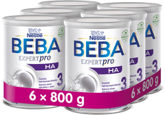 BEBA EXPERTpro HA 3 batolecí mléko, 6x800 g