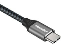 PremiumCord USB-C kabel ( USB 3.2 GEN 2, 5A, 100W, 20Gbit/s ) bavlněný oplet, 2m