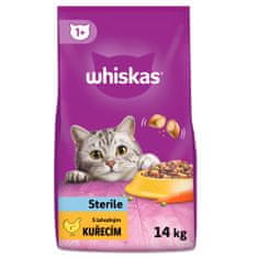 Whiskas granule kuřecí pro kastrované dospělé kočky 14kg