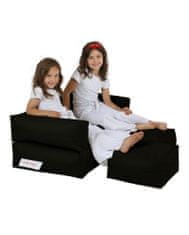 Atelier Del Sofa Zahradní sedací vak Kids Double Seat Pouf - Black, Černá