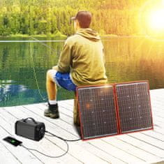 Aroso Solární panel rozkládací přenosný s PWM regulátorem 110W 12V/24V 106x73cm - do auta / na kempování