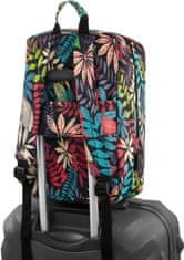 ZAGATTO Dámský cestovní batoh v květinovém vzoru, batoh do letadla, USB port s kabelem v balení, pojme A4, připevňuje se ke kufru, voděodolný a pevný materiál, taška s pohodlnými popruhy, 40x30x20 / ZG768
