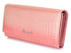 Alessandro Paoli G07 Dámská kožená peněženka růžová