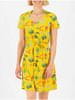 Žluté dámské vzorované propínací šaty Blutsgeschwister Fairy in The Garden Let Love Grow XL