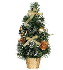 Guirca Vánoční stromek v květináči zlatý umělý 40cm