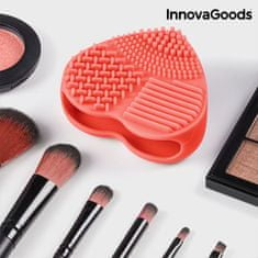 InnovaGoods Pomůcka na čištění štětců na make-up, srdce