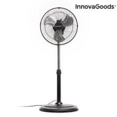 InnovaGoods Oscilační stojanový ventilátor, otáčení 360°, 60 W, černý