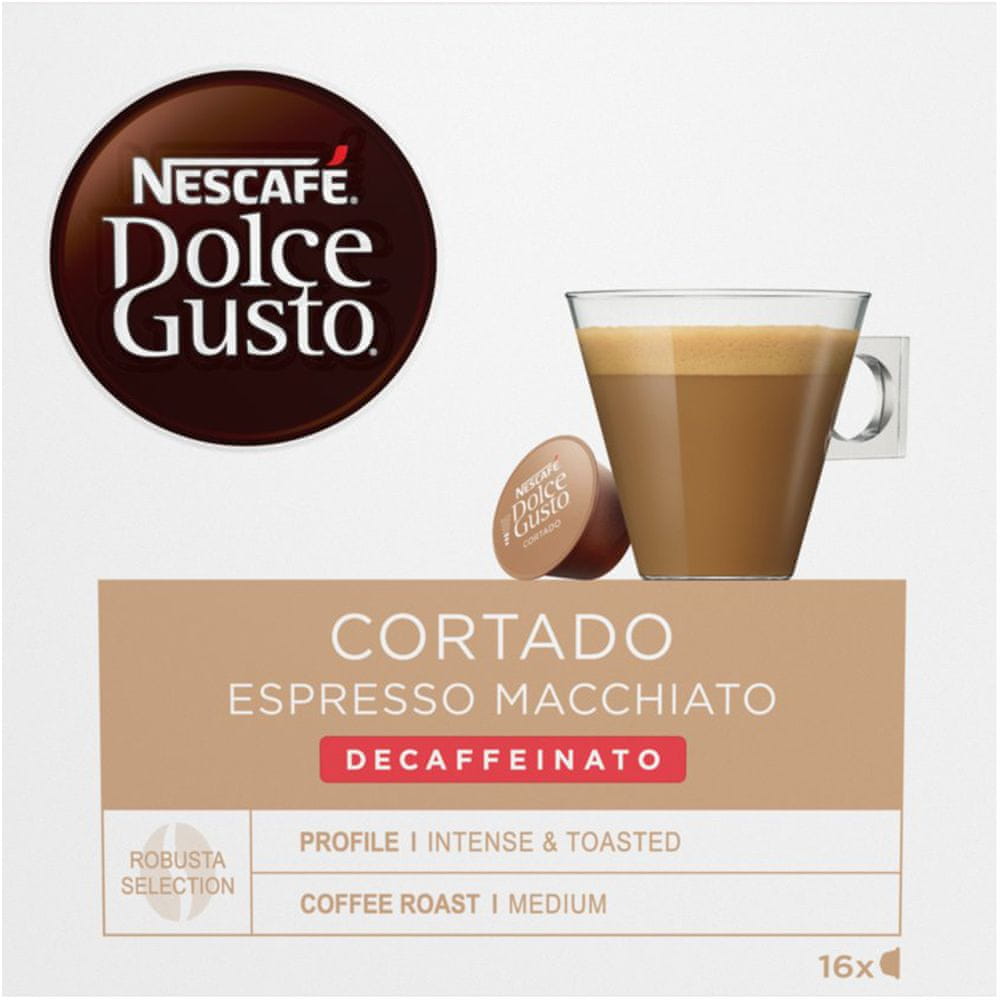 NESCAFÉ Dolce Gusto Cortado Decaffeinato – kávové kapsle – 16 ks