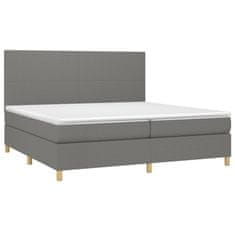 Petromila Box spring postel s matrací tmavě šedá 200x200 cm textil