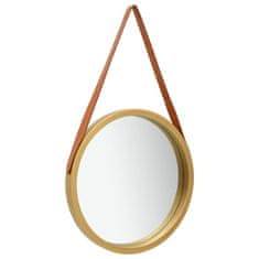 shumee vidaXL Nástěnné zrcadlo na proužku 50 cm zlaté