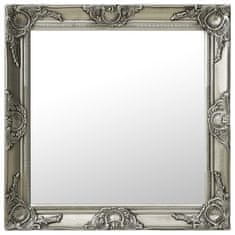 shumee vidaXL Barokní nástěnné zrcadlo 60x60 cm Stříbrné